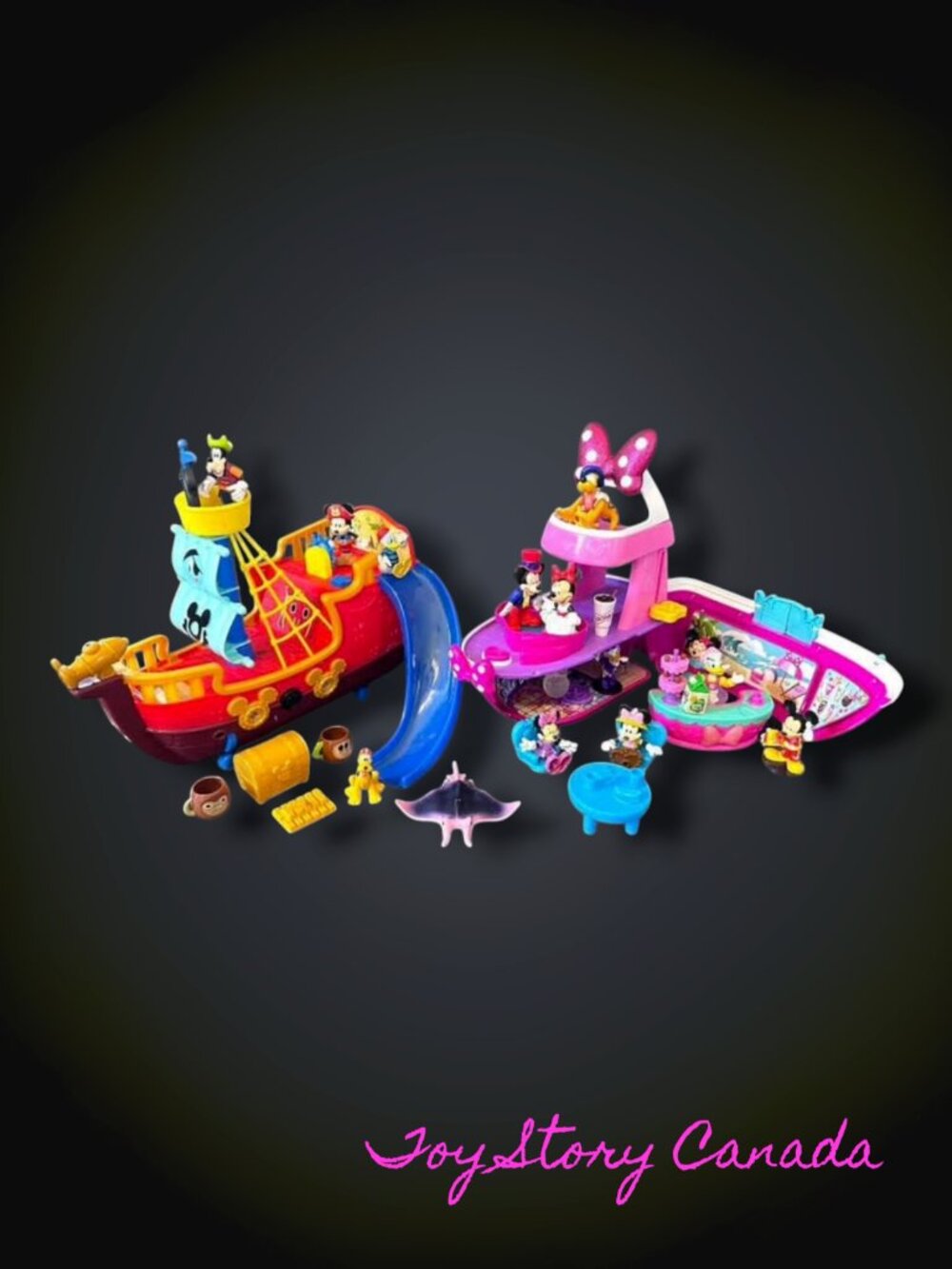 Disney Junior Mickey Treasure Adventure Pirate Ship & Minnie Bowdazzling Yacht
